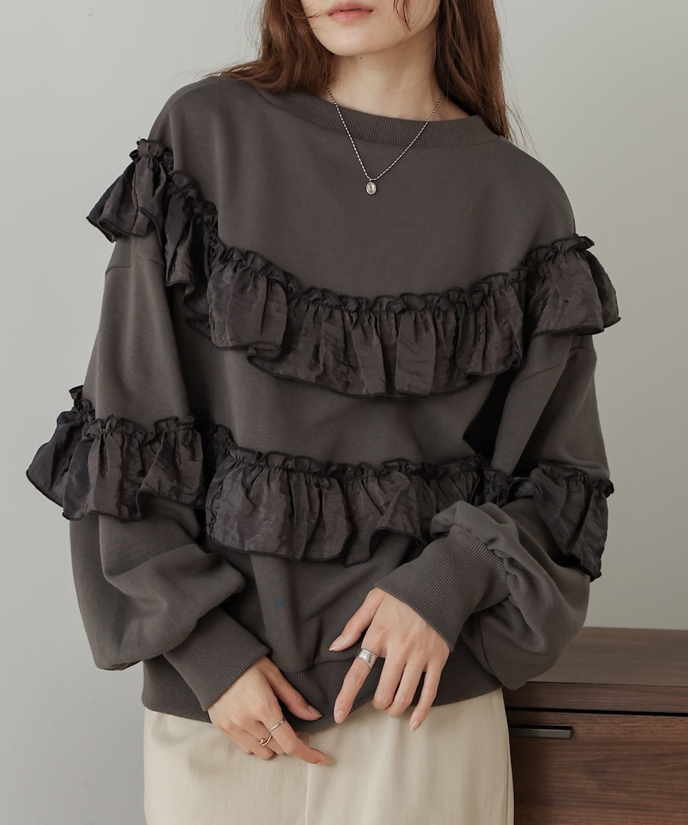 ruffle lined tops