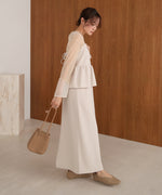 【S・Mサイズ展開】イージージョーゼットペプラムキャミワンピース