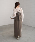 【S・Mサイズ展開】イージージョーゼットペプラムキャミワンピース