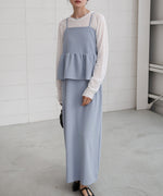 【S・Mサイズ展開】イージージョーゼットペプラムキャミワンピース