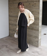 【S・Mサイズ展開】イージージョーゼットペプラムキャミワンピース