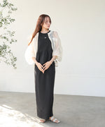 【S・Mサイズ展開】イージージョーゼットペプラムキャミワンピース