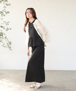 【S・Mサイズ展開】イージージョーゼットペプラムキャミワンピース