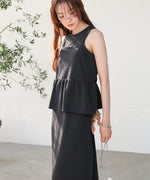 【S・Mサイズ展開】イージージョーゼットペプラムキャミワンピース