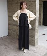 【S・Mサイズ展開】イージージョーゼットペプラムキャミワンピース