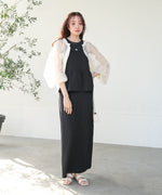 【S・Mサイズ展開】イージージョーゼットペプラムキャミワンピース