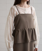 【S・Mサイズ展開】イージージョーゼットペプラムキャミワンピース