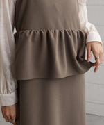 【S・Mサイズ展開】イージージョーゼットペプラムキャミワンピース