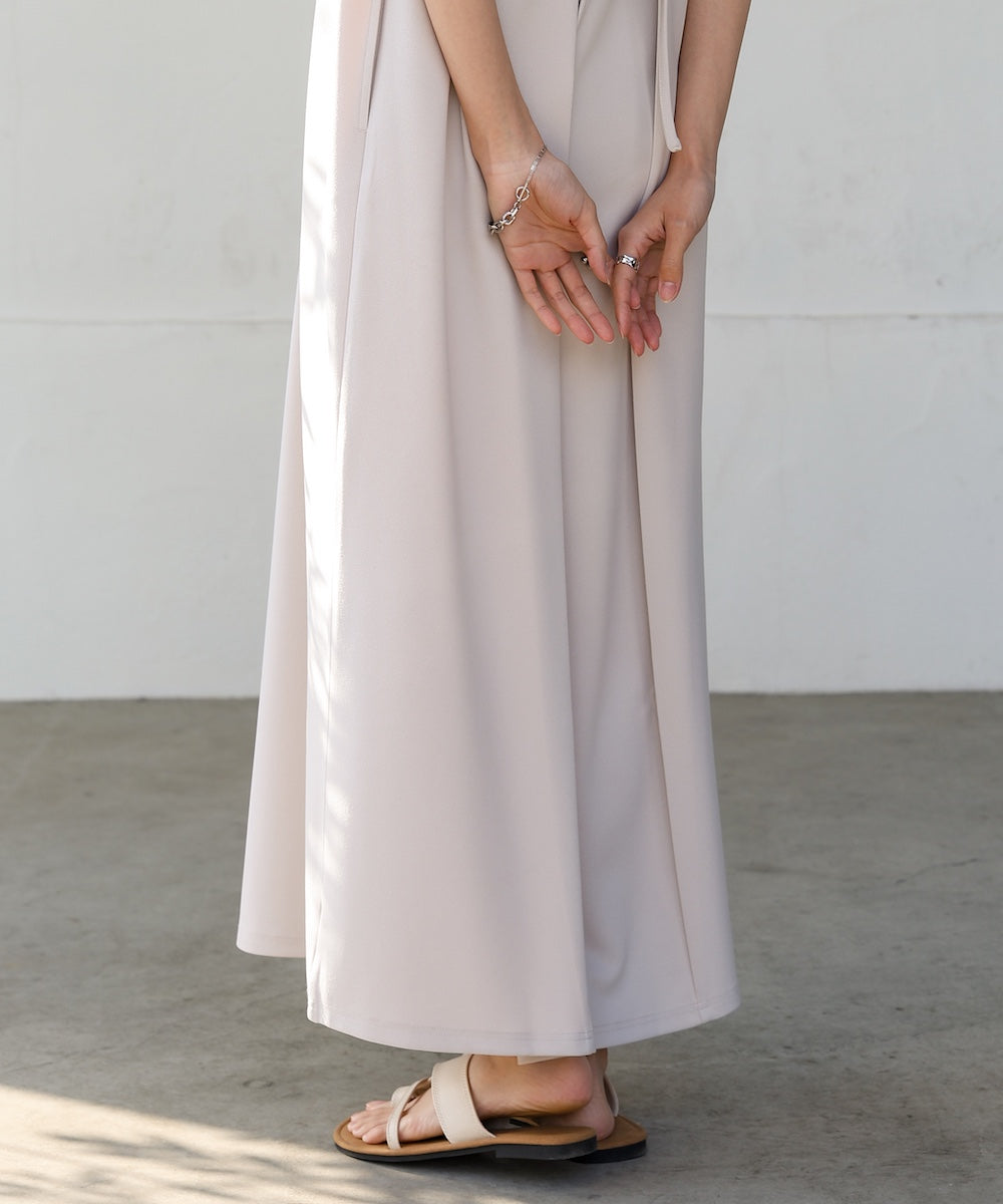 【低身長さん向けサイズあり】イージージョーゼット前後2WAYジャンパースカート