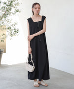 【低身長さん向けサイズあり】イージージョーゼット前後2WAYジャンパースカート