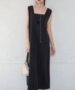 【低身長さん向けサイズあり】イージージョーゼット前後2WAYジャンパースカート