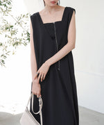 【低身長さん向けサイズあり】イージージョーゼット前後2WAYジャンパースカート