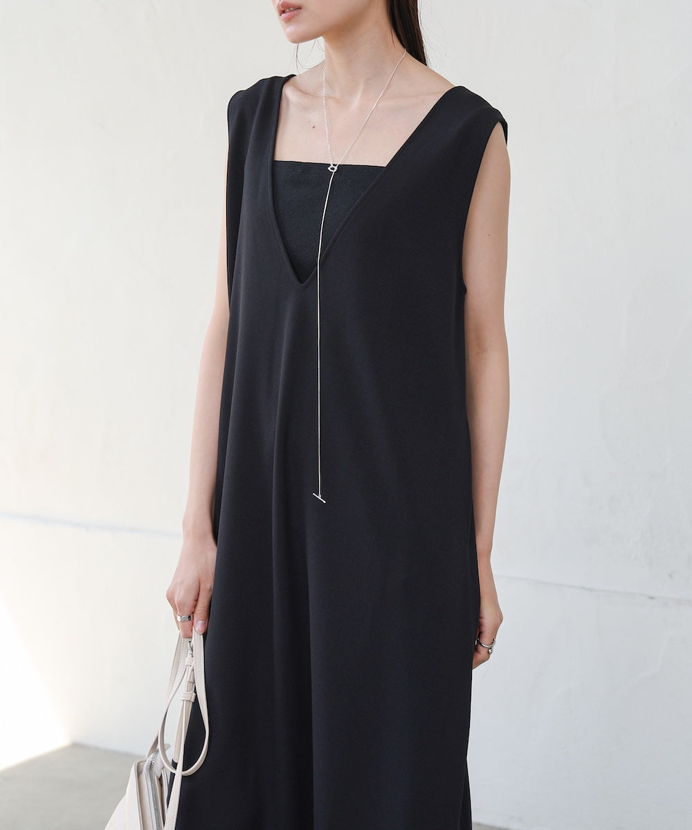 【低身長さん向けサイズあり】イージージョーゼット前後2WAYジャンパースカート