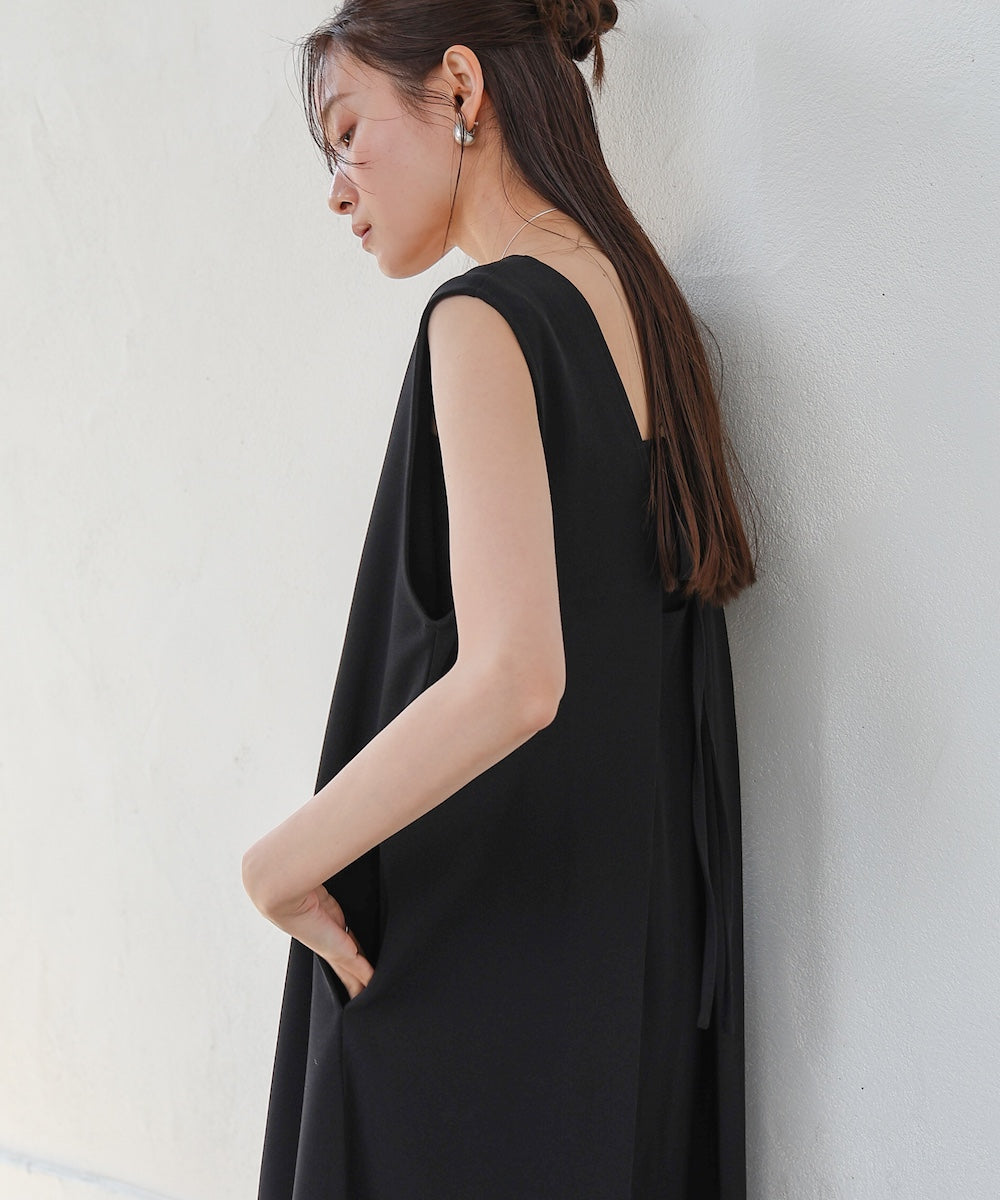 【低身長さん向けサイズあり】イージージョーゼット前後2WAYジャンパースカート