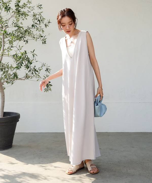 【低身長さん向けサイズあり】イージージョーゼット前後2WAYジャンパースカート