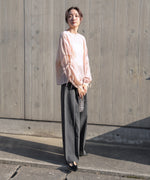 袖リボンシアーブラウス