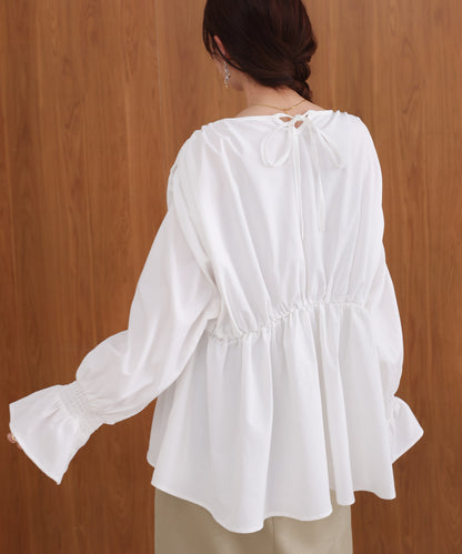 candy sleeve gathered blouse