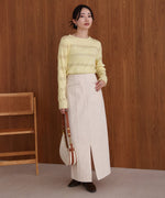 シアーボーダーニットトップス