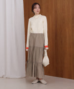 袖ラインベーシックリブニット