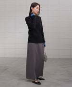 袖ラインベーシックリブニット