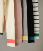 袖ラインベーシックリブニット