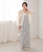 【S・Mサイズ展開】シアー刺繍キャミワンピース