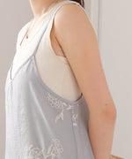 【S・Mサイズ展開】シアー刺繍キャミワンピース