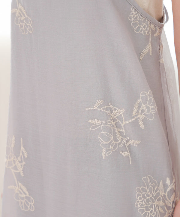 【S・Mサイズ展開】シアー刺繍キャミワンピース