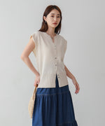 ミックス糸ニットベスト