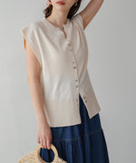 ミックス糸ニットベスト