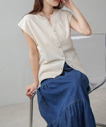 ミックス糸ニットベスト