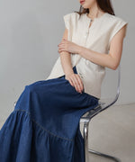 ミックス糸ニットベスト