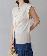 ミックス糸ニットベスト