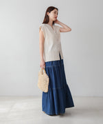 ミックス糸ニットベスト