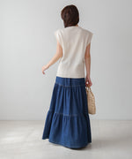 ミックス糸ニットベスト