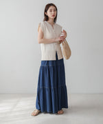 ミックス糸ニットベスト