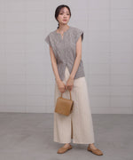 ミックス糸ニットベスト