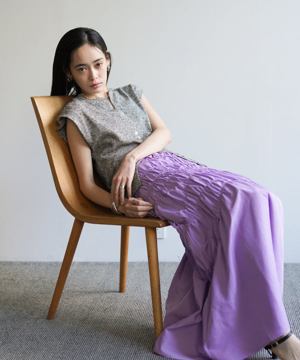 ミックス糸ニットベスト