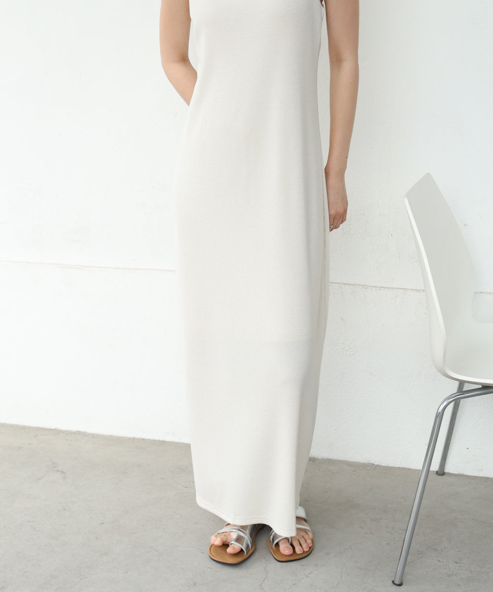 【低身長さん向けサイズあり】ラメカットソーカップ付きキャミワンピース