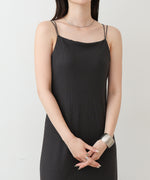 【低身長さん向けサイズあり】ラメカットソーカップ付きキャミワンピース