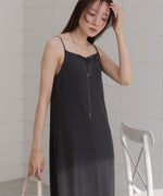 【低身長さん向けサイズあり】ラメカットソーカップ付きキャミワンピース