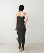 【低身長さん向けサイズあり】ラメカットソーカップ付きキャミワンピース