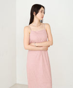 【低身長さん向けサイズあり】ラメカットソーカップ付きキャミワンピース