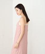 【低身長さん向けサイズあり】ラメカットソーカップ付きキャミワンピース