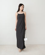 【低身長さん向けサイズあり】ラメカットソーカップ付きキャミワンピース