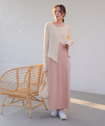 【低身長さん向けサイズあり】ラメカットソーカップ付きキャミワンピース