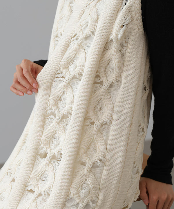 【S・Mサイズ展開】ミックス編みニットワンピース