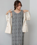 【S・Mサイズ展開】ミックス編みニットワンピース