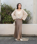 クロシェショートカーディガン