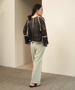 クロシェショートカーディガン